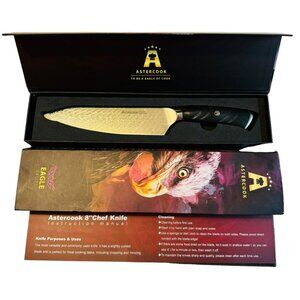 Astercook, 8 Inch Professional Eagle Series Chefs Knife, Stainless Steel